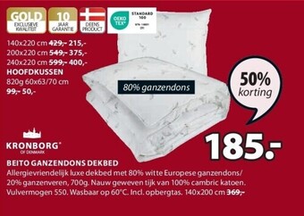 Jysk Beito ganzendons dekbed aanbieding
