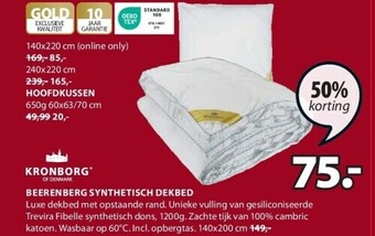 Jysk Beerenberg synthetisch dekbed aanbieding