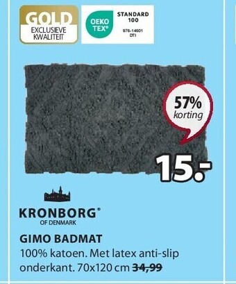 Jysk Gimo badmat aanbieding