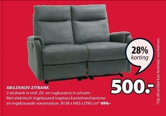 Jysk Abildskov zitbank aanbieding