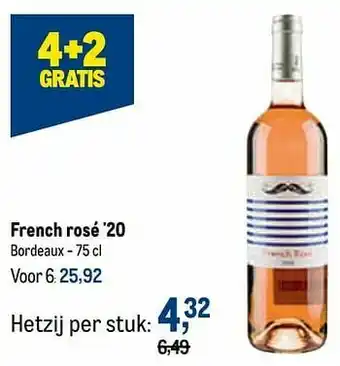 Makro French rosé `20 bordeaux aanbieding