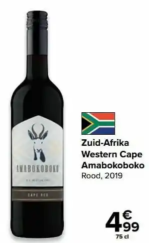 Carrefour Market Zuid-afrika western cape amabokoboko rood, 2019 aanbieding