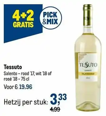 Tessuto salento - rood `17, wit `18 of rosé `18