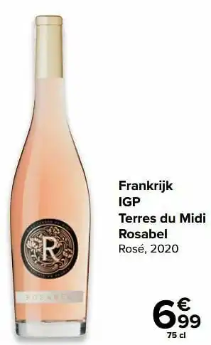Frankrijk igp terres du midi rosabel rosé, 2020