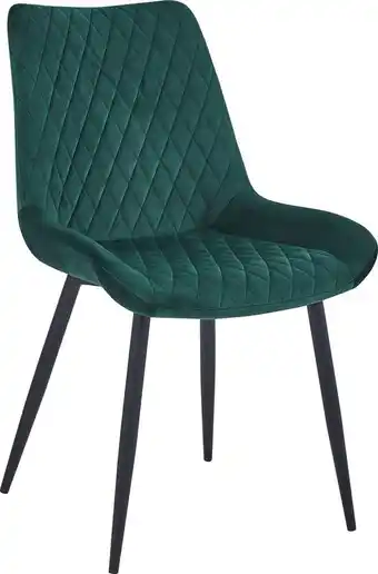 Bol.com Colenis - adama eetkamerstoel - set van 6 - groen - fluweel - velvet - industrieel aanbieding