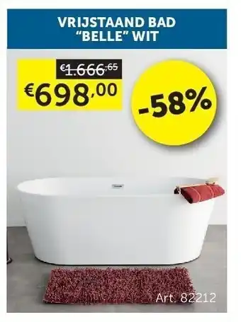 Zelfbouwmarkt Vrijstaand bad “belle” wit aanbieding