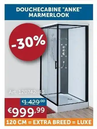 Zelfbouwmarkt Douchecabine anke marmerlook aanbieding