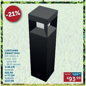 Zelfbouwmarkt Lantaarn zwart ip44 aanbieding