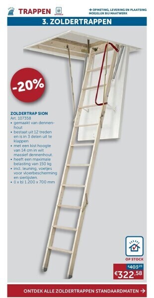 Zelfbouwmarkt Zoldertrap sion aanbieding