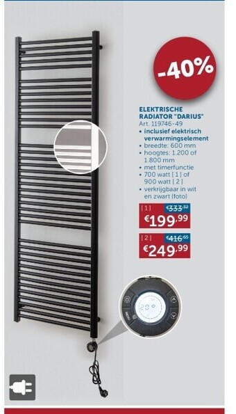 Elektrische radiator darius