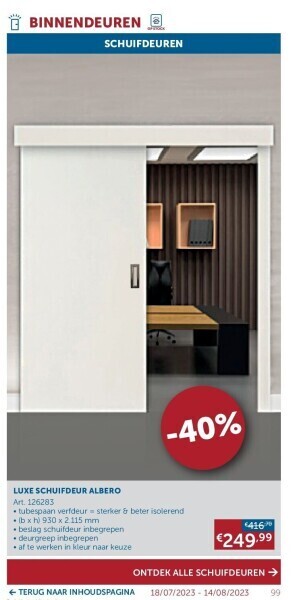 Zelfbouwmarkt Luxe schuifdeur albero aanbieding