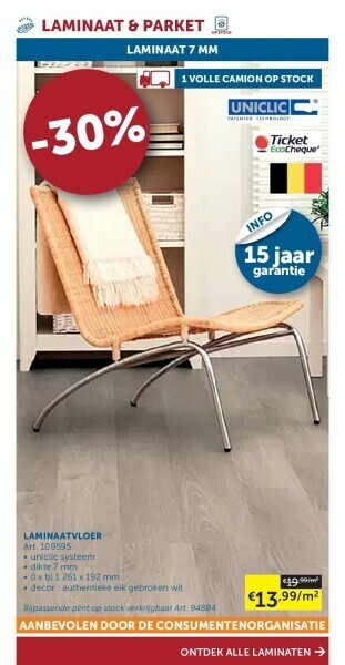 Zelfbouwmarkt Laminaatvloer aanbieding