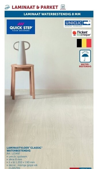 Zelfbouwmarkt Laminaatvloer classic waterbestendig aanbieding
