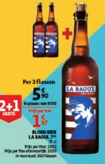 Auchan Blond bier la raoul 75cl aanbieding