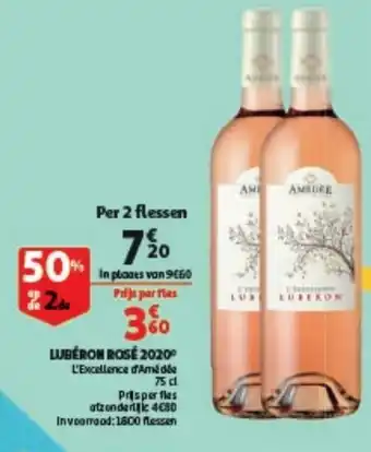 Auchan Luberon rose 2020 75cl aanbieding