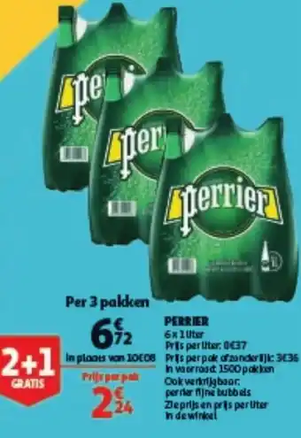 Auchan Perrier 6x1 liter aanbieding