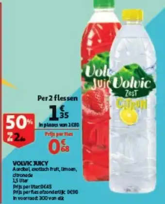 Auchan Volvic juicy 1,5 liter aanbieding