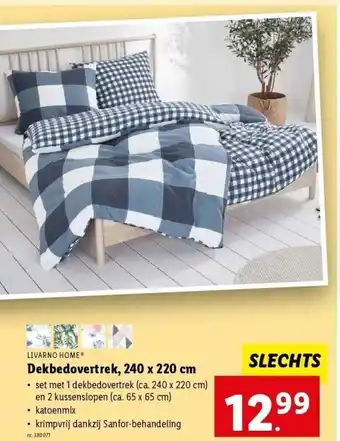 Lidl Dekbedovertrek, 2ɵ0 x 220 cm aanbieding
