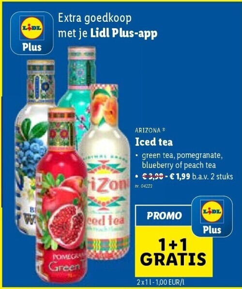 Iced tea promotie bij Lidl