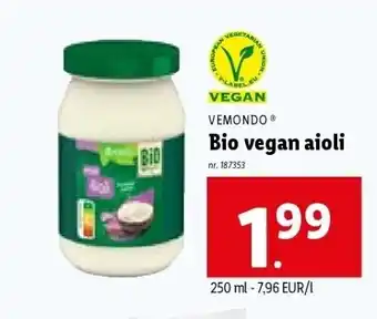 Lidl Bio vegan aioli aanbieding