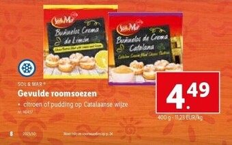 Lidl Gevulde roomsoezen aanbieding