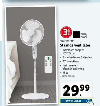Lidl Staande ventilator aanbieding