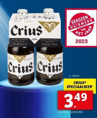 Lidl CRIUS® SPECIAALBIER* 4 x 33cl aanbieding