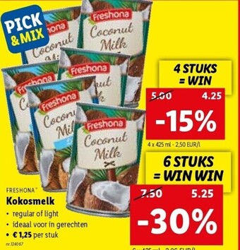 Lidl Kokosmelk aanbieding