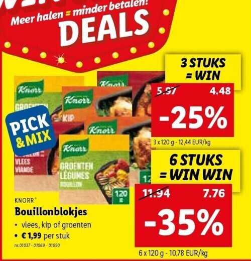 Bouillonblokjes promotie bij Lidl