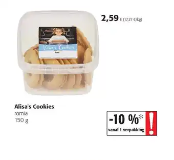 Colruyt Alisa's cookies 15g aanbieding