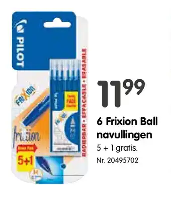 Pilot 6 Frixion Ball navullingen