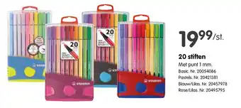 Fun Stabilo 20 stiften aanbieding