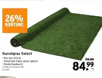 GAMMA Kunstgras select - rol van 2x3 m aanbieding