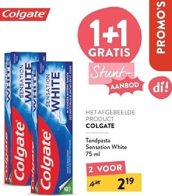 Di Colgate tandpasta sensation white 75 ml aanbieding