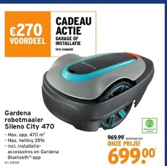GAMMA Gardena robotmaaier sileno city 470 aanbieding