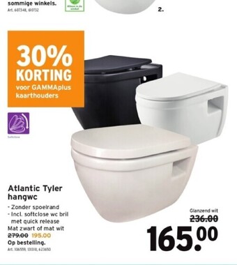 GAMMA Atlantic tyler hangwc aanbieding