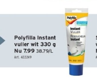 GAMMA Polyfilla instant vuller wit 330 g aanbieding
