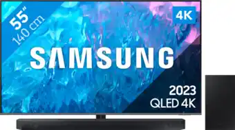 Coolblue Samsung qled 55q74c (2023) + soundbar aanbieding