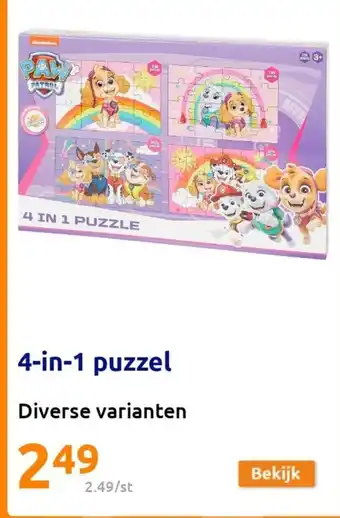 Action 4-in-1 puzzel Diverse varianten aanbieding