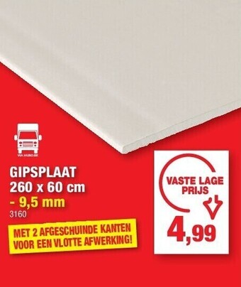 Hubo Gipsplaat 260 x 60 cm aanbieding