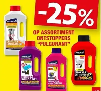 Op assortiment ontstoppers “fulgurant”