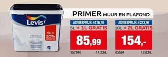 Levis primer muur en plafond