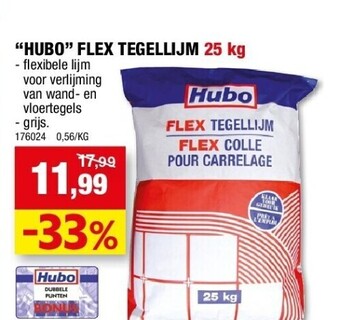 Hubo “hubo” flex tegellijm 25 kg aanbieding