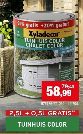 Hubo Xyladecor tuinhuis color aanbieding