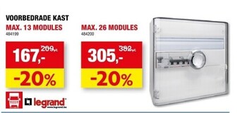 Hubo Voorbedrade kast max. 13 modules aanbieding
