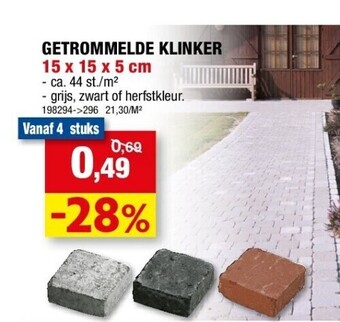 Hubo Getrommelde klinker aanbieding