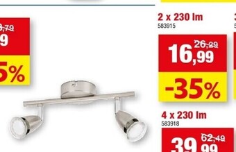 Hubo Spot gu10 2 x 230 lm aanbieding