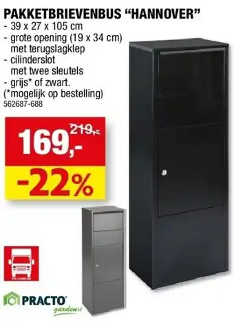 Hubo Pakketbrievenbus “hannover” aanbieding
