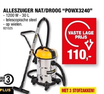 Hubo Alleszuiger nat/droog “powx3240” aanbieding
