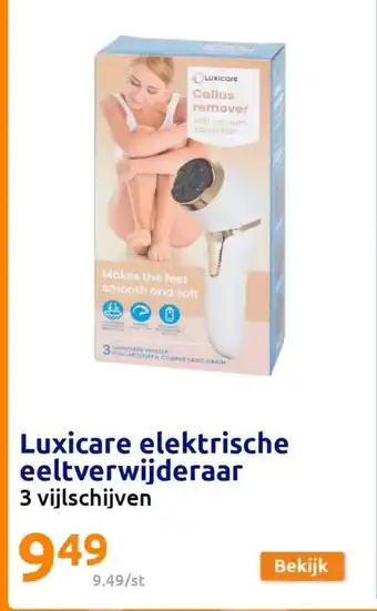 Luxicare elektrische eeltverwijderaar 3 vijlschijven